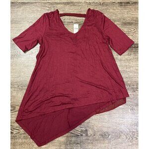 Sweet Pea Stacy Frati New York & Company Maroon Asymmetrical Top US M